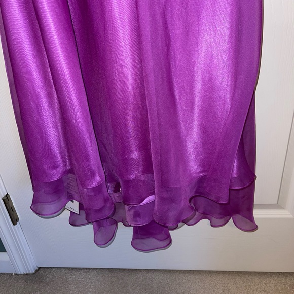 Purple Strapless Beaded Floor Length Dress - Picture 6 of 8